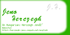 jeno herczegh business card